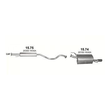 Резонатор Nissan Juke 1.6i 2WD Polmostrow (15.75) 858744 фото
