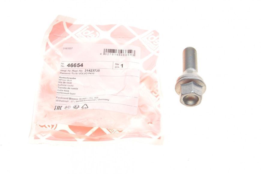 Болт колеса Volvo S60/S80/S90/V60/V70/V90 (M14x1.25) (L=60mm) (Febi Bilstein) 46654 46654 фото