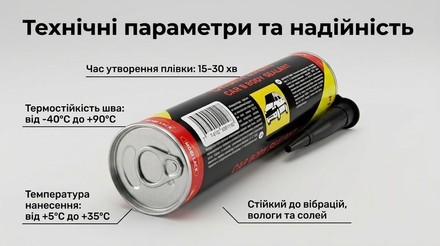 Поліуретановий шовний герметик Crocodile 310 мл (Чорний) 45959 фото