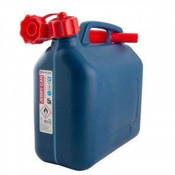 Каністра пластикова 5 л із прозорою смугою та лійкою Bi-Plast BP-305 фото