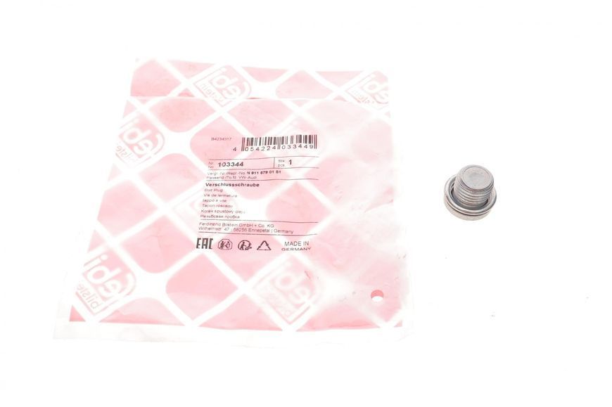 Болт зливу оливи VW T5 2.0 TSI 11-15 (M14x1.50x12) (Febi Bilstein) 103344 103344 фото
