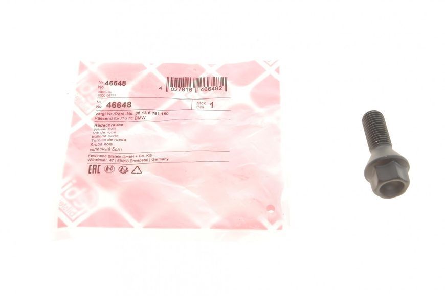 Болт колеса BMW/Renault (M12x1.5x26) (Febi Bilstein) 46648 46648 фото