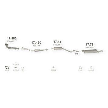 Резонатор Opel Astra F (Polmo) 255254 фото